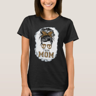 Camiseta Mulher Mensagem Bun Twin Mama Dia de as mães Bonit