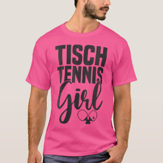 Camiseta Mulher Mesa Tênis Garota Tênis Dizendo Com Mesa