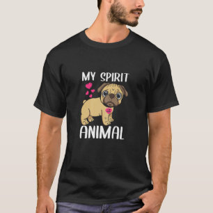 Camiseta Mulher Meu Cachorro De Pug Espírito Que Eu Amo Ma