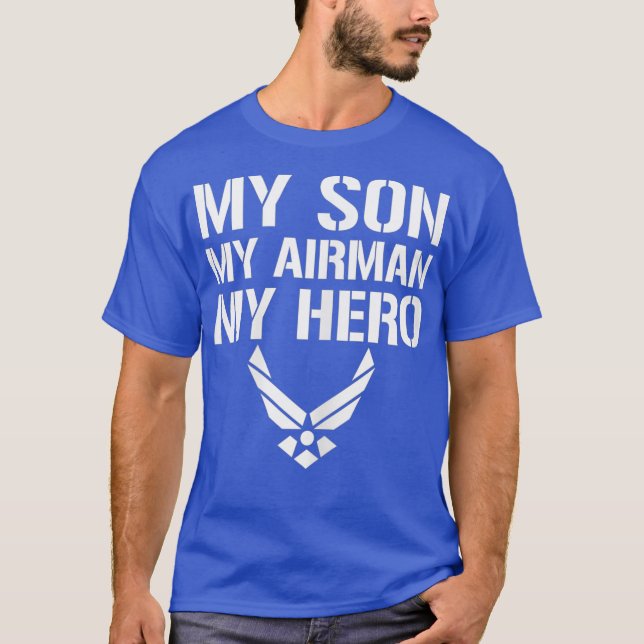 Camiseta Mulher Meu Filho Meu Avião Meu Herói Família Pai E (Frente)