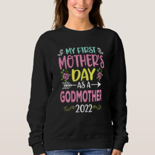 Camiseta Mulher Meu Primeiro Dia de as mães Como Madrinha 2