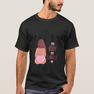 Camiseta Mulher Minha escolha Meu Corpo V-Neck