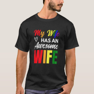 Camiseta Mulher Minha Esposa Tem Uma Esposa Incrível E Eng