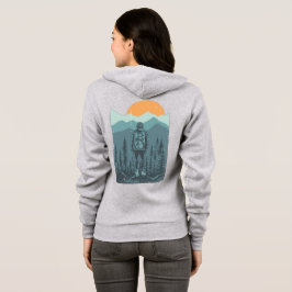 Camiseta Mulher Mochileira Floresta Montanhesa Pôr do Sol
