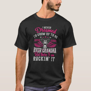 Camiseta Mulher Motocicleta Vovó Biker Vintage Gran