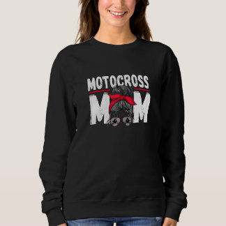 Camiseta Mulher Motocross Mãe Mensagem Bun Dirt Bike Rider