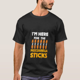 Camiseta Mulher Mozzarella Sticks Snack Estou aqui para a C