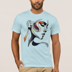 Camiseta Mulher na Tela – Conceito de Expressão Abstrata