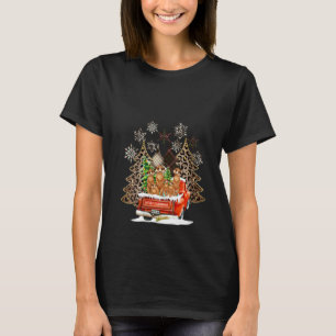 Camiseta Mulher Natal Pajama Treze Xadrez Família Leopardo