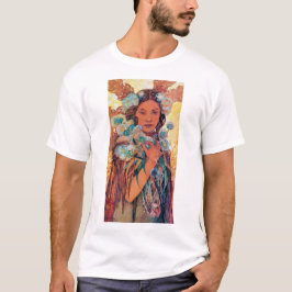 Camiseta Mulher Nativa Americana, Mucha