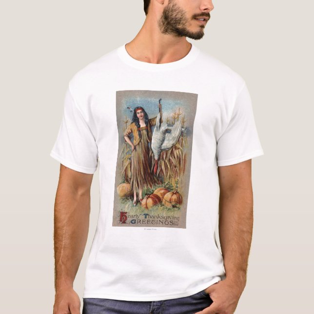 Camiseta Mulher nativa que guardara Turquia (Frente)