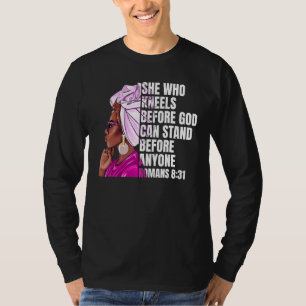 Camiseta Mulher Negra Afro-Americana Cita História Negra