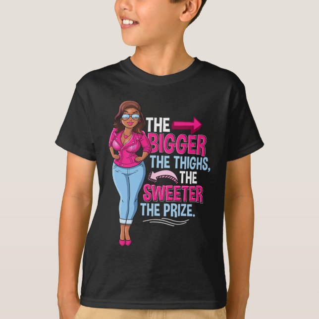 Camiseta Mulher Negra Americana Divertida (Frente)