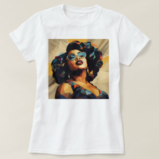 Camiseta Mulher Negra: Artista Cubista