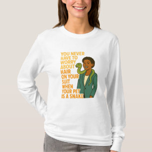 Camiseta Mulher Negra & Cobra de Estimação – Citação Divert