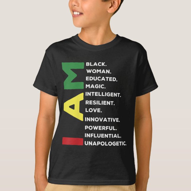 Camiseta Mulher Negra Educada e Inteligente (Frente)