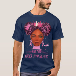 Camiseta Mulher Negra Em Outubro Vestimos Cancer Rosa