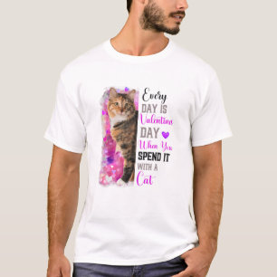 Camiseta Mulher Negra Gato Mãe Dia de os namorados Gato Mam