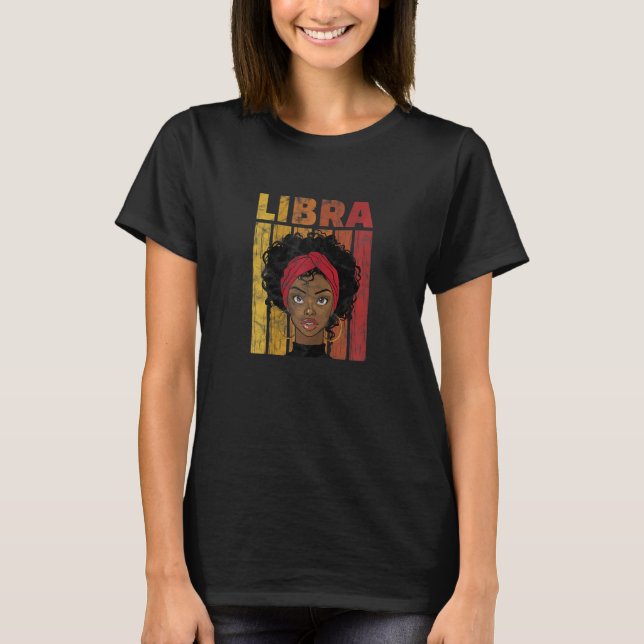 Camiseta Mulher Negra Libra Negra Afro-Americana (Frente)