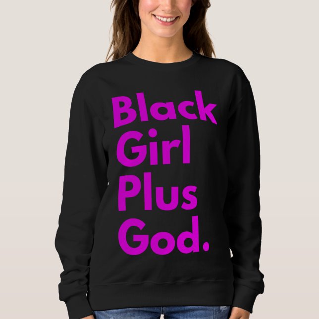 CAMISETA MULHER NEGRA MAIS DEUS (Frente)
