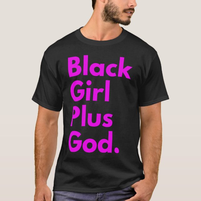CAMISETA MULHER NEGRA MAIS DEUS (Frente)