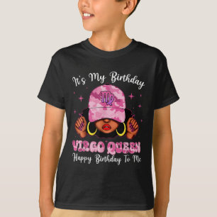 Camiseta Mulher Negra Rainha Rosa Virgo Com Boné Camo É Min