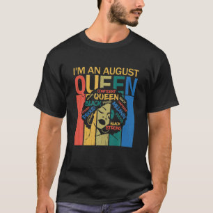 Camiseta Mulher Negra Sou Nascer de August Queens em agosto