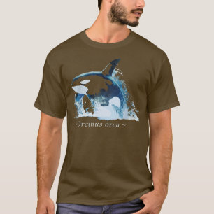 Camiseta Mulher Orca Assassina Golfinho-Baleia Ciência Mari