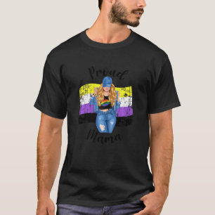 Camiseta Mulher Orgulho Não-Binário Orgulho Mama Orgulho ga