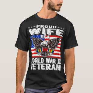Camiseta Mulher Orgulhosa Esposa De Patrimônio Veterano Da 