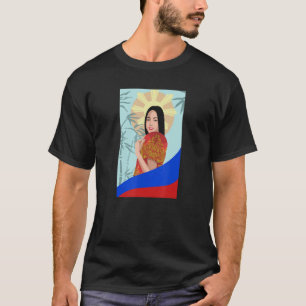 Camiseta Mulher Orgulhosa Filipina Pinay Filipiniana das Fi