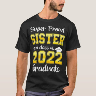 Camiseta Mulher Orgulhosa Irmã de Classe de Formando S 2022