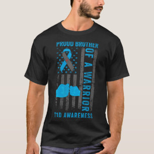 Camiseta Mulher Orgulhosa Irmão De Um Guerreiro T1d Tipo 1 