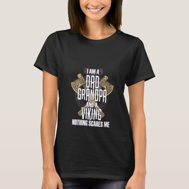 Camiseta Mulher Pai Avô Viking Guerreiro Norse Mythology (Frente)