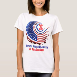 Camiseta Mulher Patriótica dos EUA Design Transparente