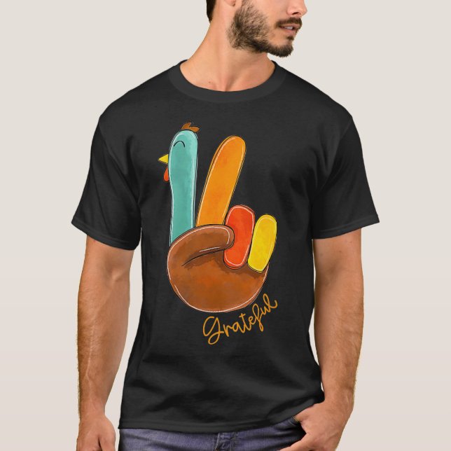 Camiseta Mulher: Paz Ama Turquia Grateful Turkey (Frente)