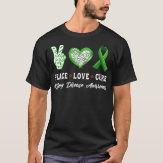 Camiseta Mulher Paz Amor cura doença renal consciência