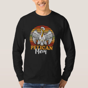 Camiseta Mulher Pelican Mãe Vintage Retro Sunset Tropical B