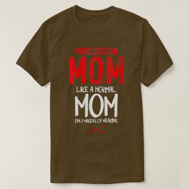 Camiseta Mulher Percussion Instrumento Drummer Mãe Percussi (Frente do Design)