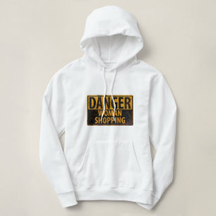 Camiseta Mulher PERIGOSA Comprando - Sinal de aviso de meta