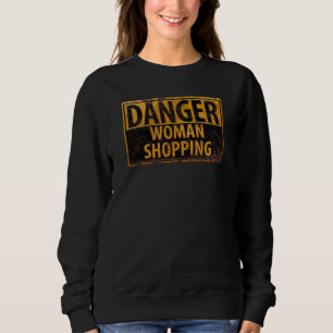Camiseta Mulher PERIGOSA Comprando - Sinal de aviso de meta
