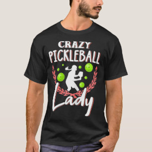 Camiseta Mulher Pickleball Engraçado Pickleball Lady Pickle