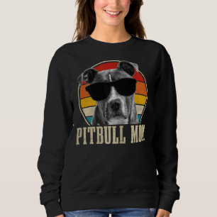 Camiseta Mulher Pitbull Mãe Vintage Engraçado Cachorro Pitb