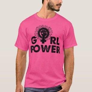 Camiseta Mulher Poder Feminismo, Unir Slogan Flor Tee, Mulh