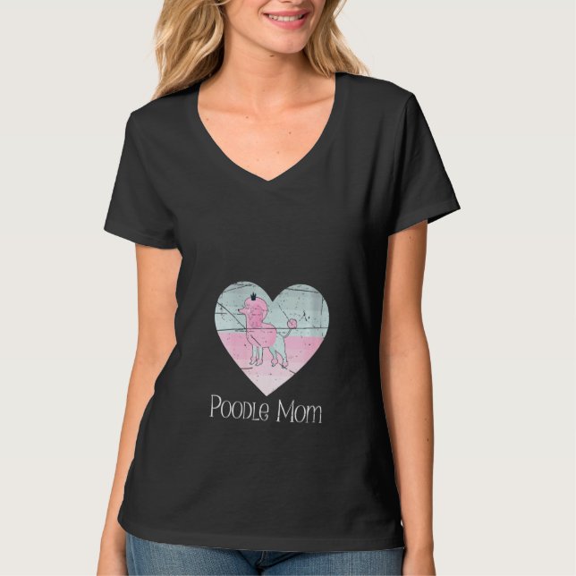 Camiseta Mulher Poodle Pet Mãe (Frente)