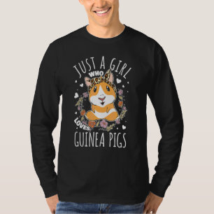 Camiseta Mulher Porquinho Da Índia Menina Ama Porquinho Da