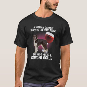 Camiseta Mulher precisa de vinho Bebendo Cachorro bebedor d