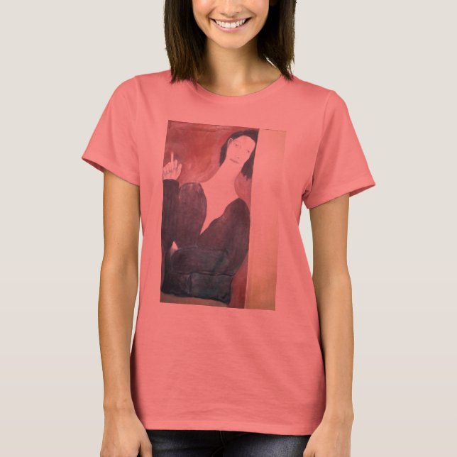 Camiseta Mulher Que Se Deita Com Cigarro (Frente)