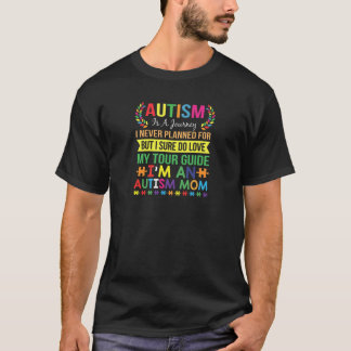Camiseta Mulher Quebra-cabeça Azul Fita Autista Filho Ama M