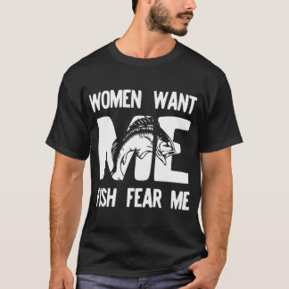 Camiseta Mulher quer-me peixe teme-me presente engraçado pa